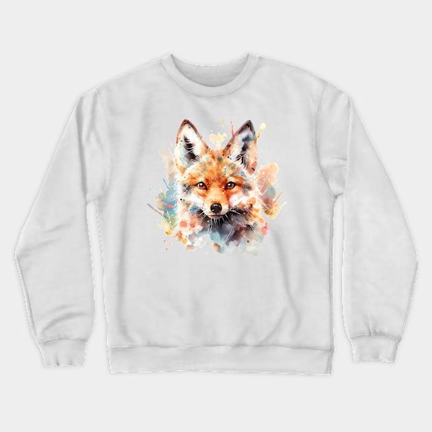 watercolor fox Crewneck Sweatshirt by dorapeterx
